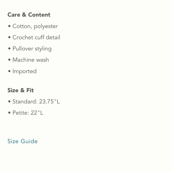 Anthropologie NWT Pilcro Crochet-Cuffed Top Size S. - Picture 6 of 14